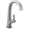 Delta Pivotal Arctic Stainless Steel Finish Single Handle Bar Prep Sink Faucet D1993LFAR