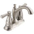 Delta Linden Collection Stainless Steel Finish Contemporary Two Handle Centerset Bathroom Lavatory Sink Faucet with Metal Pop-up Drain D2593SSMPUDST