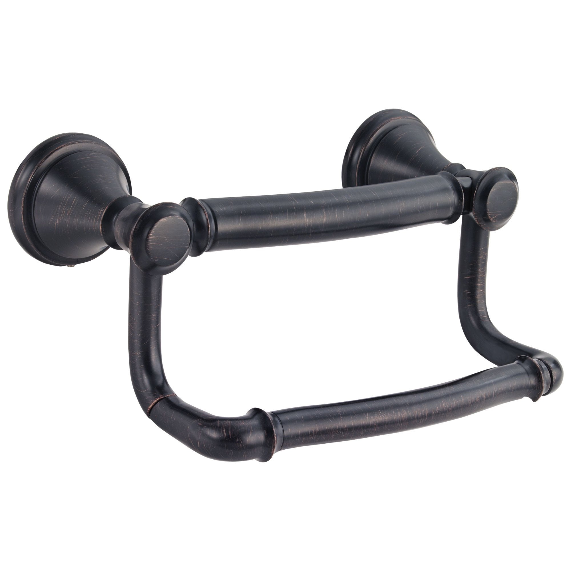 Delta Bath Safety Collection Venetian Bronze Finish Traditional Style Toilet Tissue Paper Holder with Assist Grab Bar D41350RB