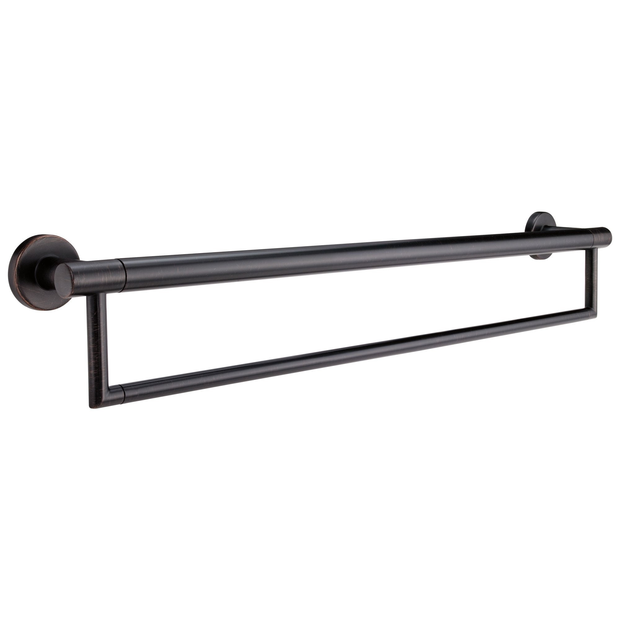 Delta Bath Safety Collection Venetian Bronze Finish Contemporary Style 24" Towel Bar with Assist Grab Bar D41519RB
