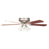 Concord Fans 42" Small Satin Nickel Hugger Ceiling Fan with Light Kit