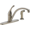 Delta Collins Single Handle Stainless Finish Kitchen Faucet w/ Side Spray 465290