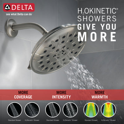 Delta Stainless Steel Finish 1.75 GPM UltraSoak 4-Setting 8.25" Shower Head D52487SS