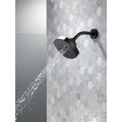 Delta Matte Black Finish 5-Setting H2Okinetic Shower Head D52663BL