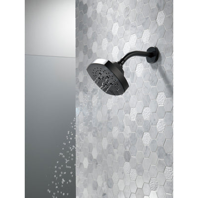 Delta Matte Black Finish 5-Setting H2Okinetic Shower Head D52663BL