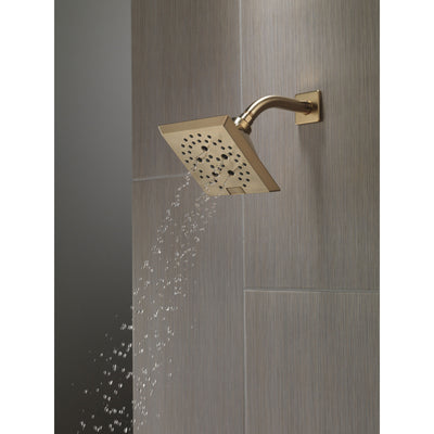 Delta Champagne Bronze Finish H2Okinetic 5-Setting Angular Modern Raincan Shower Head D52664CZ