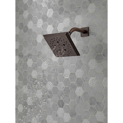 Delta Venetian Bronze Finish H2Okinetic 5-Setting Angular Modern Raincan Shower Head D52664RB