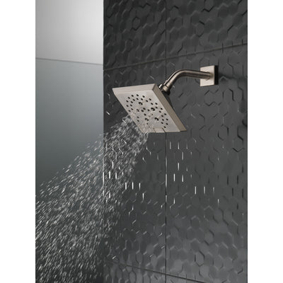 Delta Stainless Steel Finish H2Okinetic 5-Setting Angular Modern Raincan Shower Head D52664SS