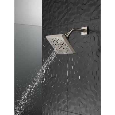 Delta Stainless Steel Finish H2Okinetic 5-Setting Angular Modern Raincan Shower Head D52664SS