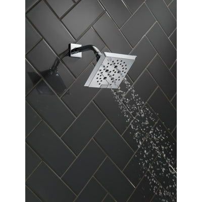 Delta Chrome Finish H2Okinetic 5-Setting Angular Modern Raincan Shower Head D52664