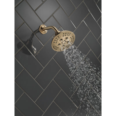 Delta Champagne Bronze Finish H2Okinetic 5-Setting Transitional Raincan Shower Head D52666CZ