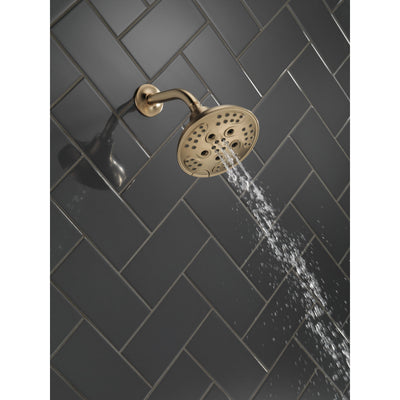 Delta Champagne Bronze Finish H2Okinetic 5-Setting Transitional Raincan Shower Head D52666CZ
