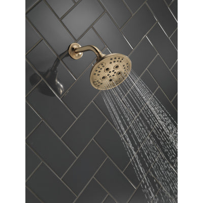 Delta Champagne Bronze Finish H2Okinetic 5-Setting Transitional Raincan Shower Head D52666CZ