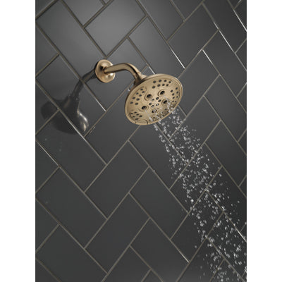 Delta Champagne Bronze Finish H2Okinetic 5-Setting Transitional Raincan Shower Head D52666CZ