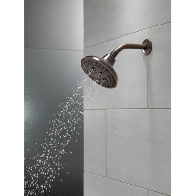 Delta Venetian Bronze Finish H2Okinetic 5-Setting Transitional Raincan Shower Head D52666RB