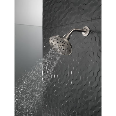 Delta Stainless Steel Finish H2Okinetic 5-Setting Transitional Raincan Shower Head D52666SS