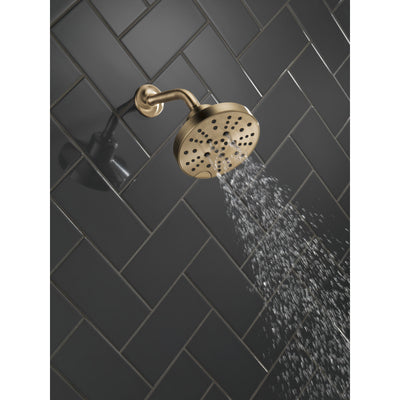 Delta Champagne Bronze Finish H2Okinetic 5-Setting Contemporary Raincan Shower Head D52668CZ