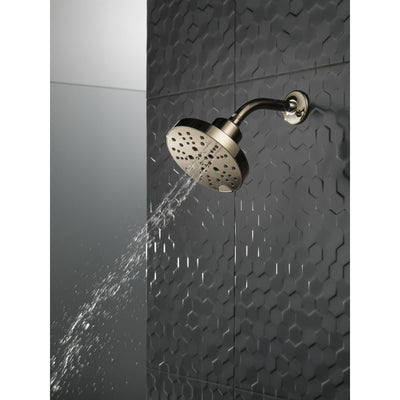 Delta Polished Nickel Finish H2Okinetic 5-Setting Contemporary Raincan Shower Head D52668PN
