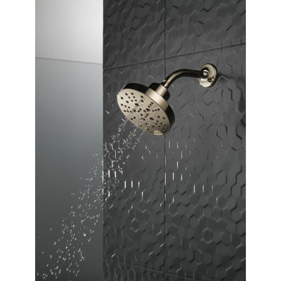 Delta Polished Nickel Finish H2Okinetic 5-Setting Contemporary Raincan Shower Head D52668PN
