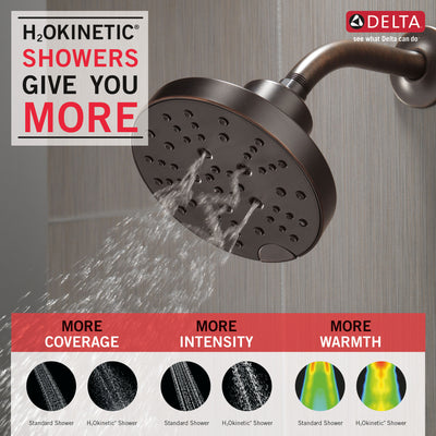 Delta Venetian Bronze Finish H2Okinetic 5-Setting Contemporary Raincan Shower Head D52668RB