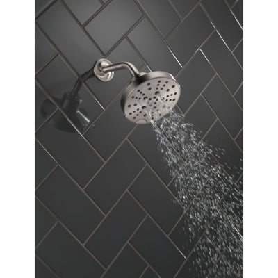 Delta Stainless Steel Finish H2Okinetic 5-Setting Contemporary Raincan Shower Head D52668SS