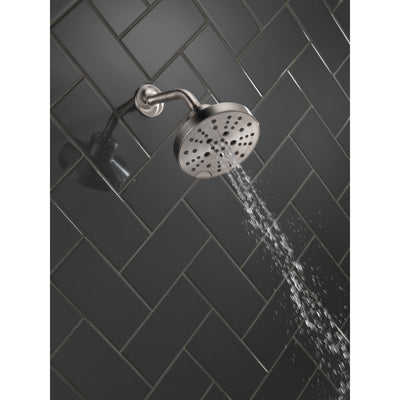 Delta Stainless Steel Finish H2Okinetic 5-Setting Contemporary Raincan Shower Head D52668SS