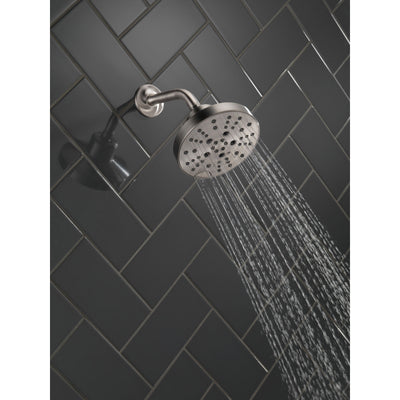 Delta Stainless Steel Finish H2Okinetic 5-Setting Contemporary Raincan Shower Head D52668SS