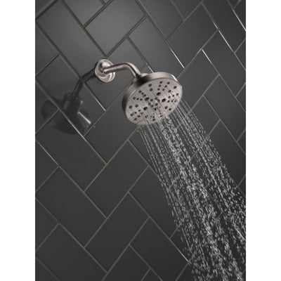 Delta Stainless Steel Finish H2Okinetic 5-Setting Contemporary Raincan Shower Head D52668SS