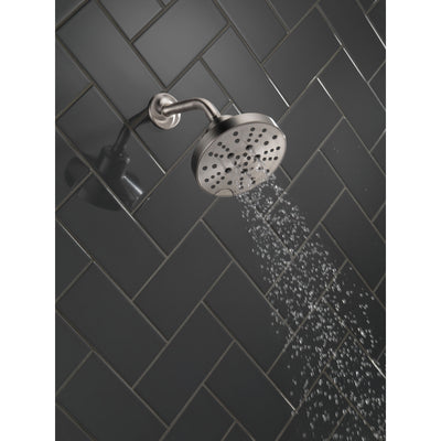 Delta Stainless Steel Finish H2Okinetic 5-Setting Contemporary Raincan Shower Head D52668SS