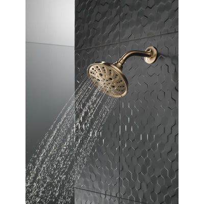 Delta Champagne Bronze Finish H2Okinetic 5-Setting Traditional Raincan Shower Head D52669CZ
