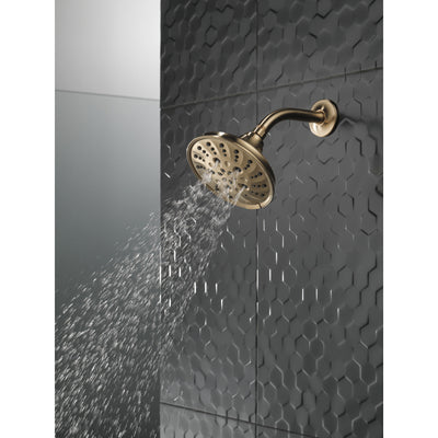 Delta Champagne Bronze Finish H2Okinetic 5-Setting Traditional Raincan Shower Head D52669CZ