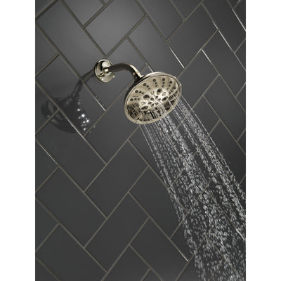 Delta Polished Nickel Finish H2Okinetic 5-Setting Traditional Raincan Shower Head D52669PN