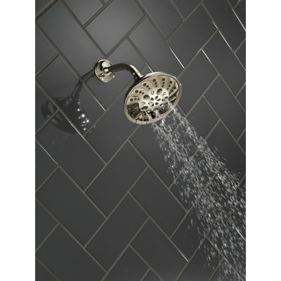 Delta Polished Nickel Finish H2Okinetic 5-Setting Traditional Raincan Shower Head D52669PN