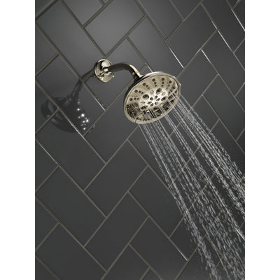 Delta Polished Nickel Finish H2Okinetic 5-Setting Traditional Raincan Shower Head D52669PN