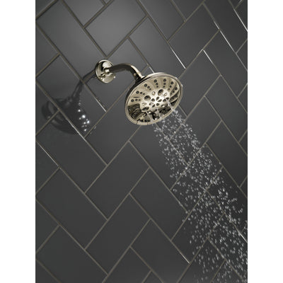 Delta Polished Nickel Finish H2Okinetic 5-Setting Traditional Raincan Shower Head D52669PN