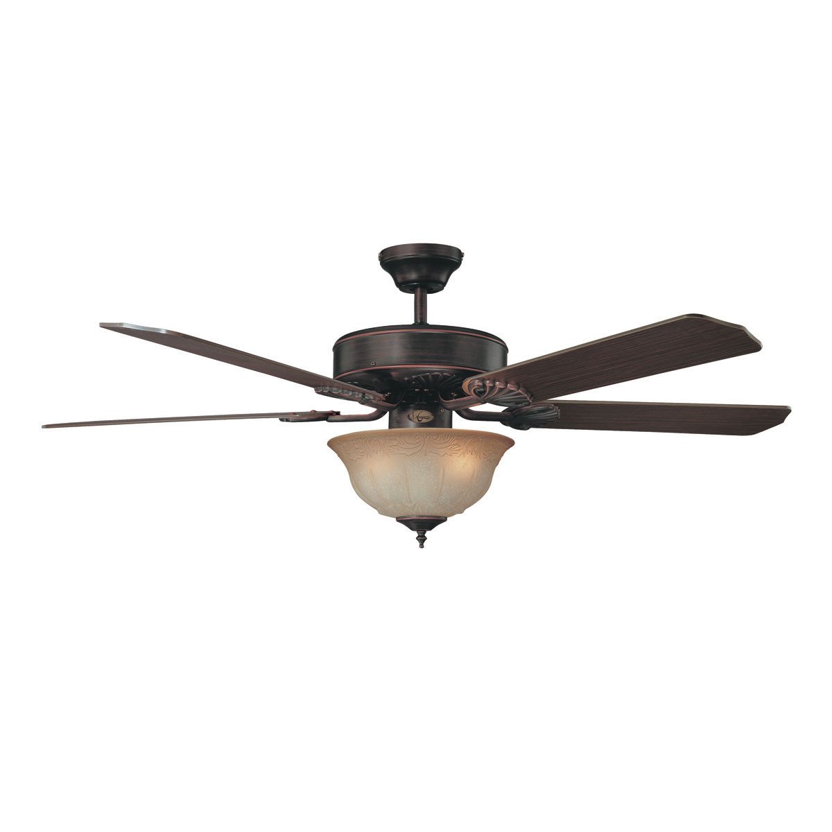 Concord Fans 52" Heritage Designer Oil Rubbed Bronze Ceiling Fan with Light Kit