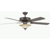 Concord Fans 52" Heritage Square Oil Rubbed Bronze Ceiling Fan with Light Kit