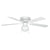 Concord Fans 52" Low Profile Hugger White Ceiling Fan with Center Light Kit