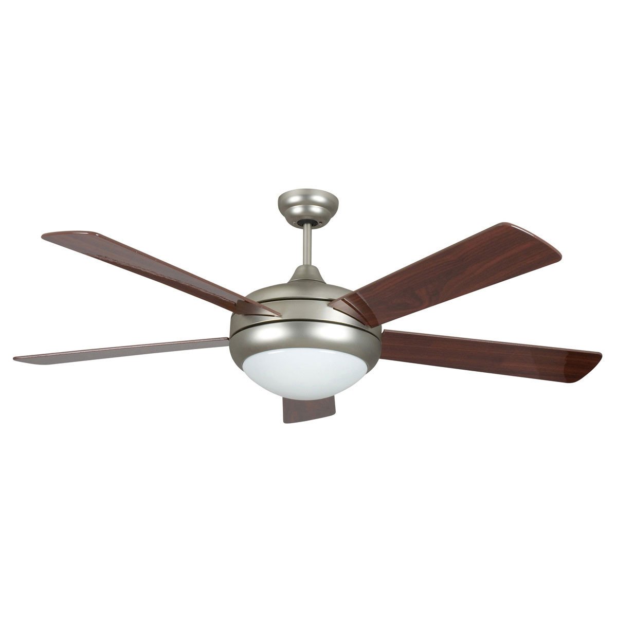 Concord Fans 52" Saturn Modern Satin Nickel Ceiling Fan with Light & Remote