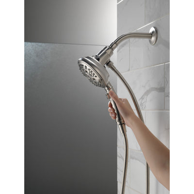 Delta Stainless Steel Finish SureDock 7-Setting Shower Arm Mount Hand Sprayer D54710SSPK