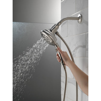 Delta Stainless Steel Finish SureDock 7-Setting Shower Arm Mount Hand Sprayer D54710SSPK