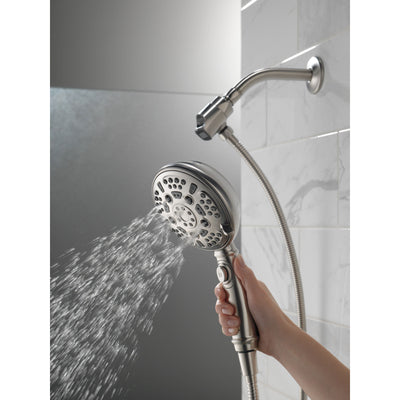 Delta Stainless Steel Finish SureDock 7-Setting Shower Arm Mount Hand Sprayer D54710SSPK