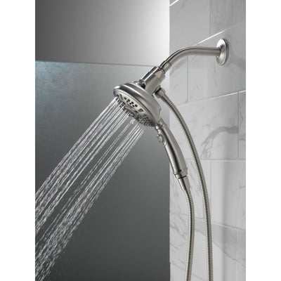 Delta Stainless Steel Finish SureDock 7-Setting Shower Arm Mount Hand Sprayer D54710SSPK