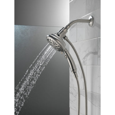 Delta Stainless Steel Finish SureDock 7-Setting Shower Arm Mount Hand Sprayer D54710SSPK