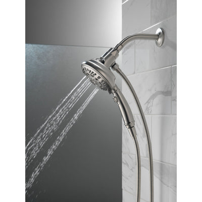Delta Stainless Steel Finish SureDock 7-Setting Shower Arm Mount Hand Sprayer D54710SSPK