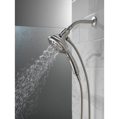 Delta Stainless Steel Finish SureDock 7-Setting Shower Arm Mount Hand Sprayer D54710SSPK