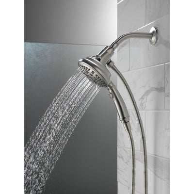Delta Stainless Steel Finish SureDock 7-Setting Shower Arm Mount Hand Sprayer D54710SSPK