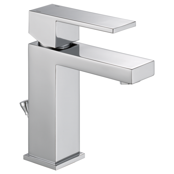Delta Ara Modern Angular Single Handle Project-Pack Bathroom Faucet with Metal Pop-Up Drain