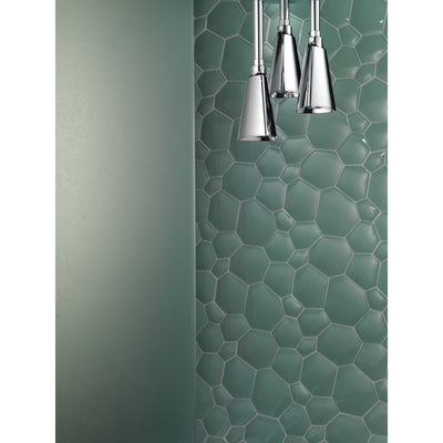 Delta Chrome Finish 2.5 GPM Zura H2OKinetic Pendant Triple Ceiling Mount Raincan Shower Head D5714025