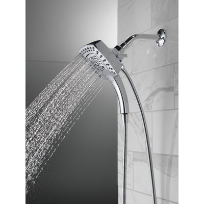 Delta Chrome Finish H2Okinetic In2ition 5-Setting Modern Two-in-One Showerhead Hand Shower Combo D5847425